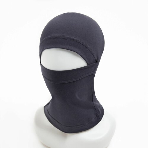 Балаклава Minaku, размер one size, черный, серый маска балаклава женская камуфляжная с объемным рисунком черепа