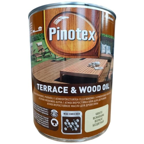 Масло для террас и садовой мебели Pinotex Wood&Terrace Oil, база под колеровку (3л)