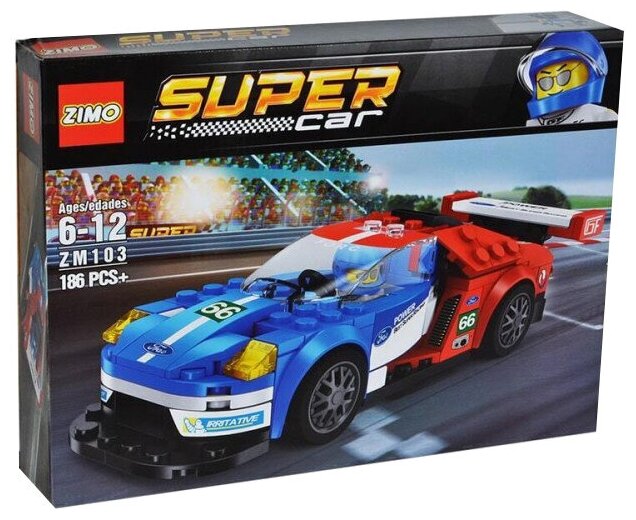 Конструктор China bricks zm103 Ford GT, из серии Машины, Спид чемпионс