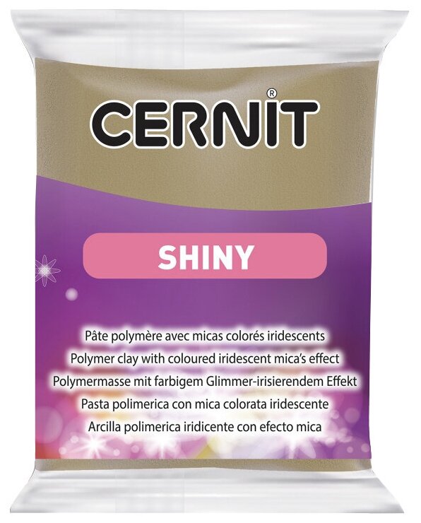 Полимерная глина Cernit Shiny блестящая, золотая (050), 56 г