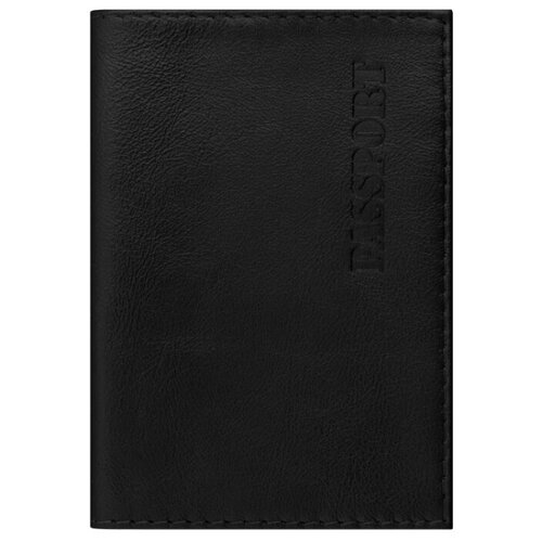 Обложка для паспорта BRAUBERG 237179, черный обложка для паспорта befler classic натуральная кожа тиснение passport коричневая o 23 1