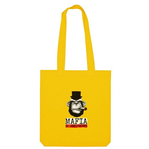 Сумка шоппер Us Basic, желтый сумка мафия медведь фиолетовый
