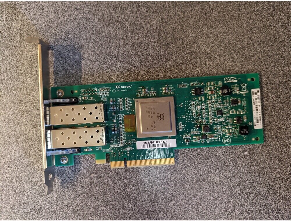 Контроллер Fibre Channel 42D0516, Qlogic, IBM, 2 x 8 Гбит/сек, PCIe, HBA ОЕМ