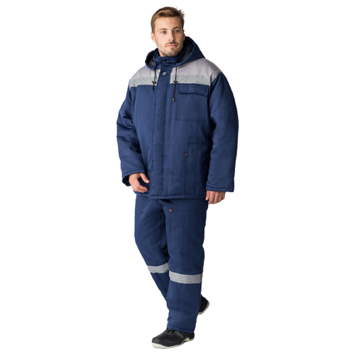 фото Куртка зимняя экспертный-люкс new (тк.смесовая,210), т.синий/серый, размер: (64-66; 170-176) факел