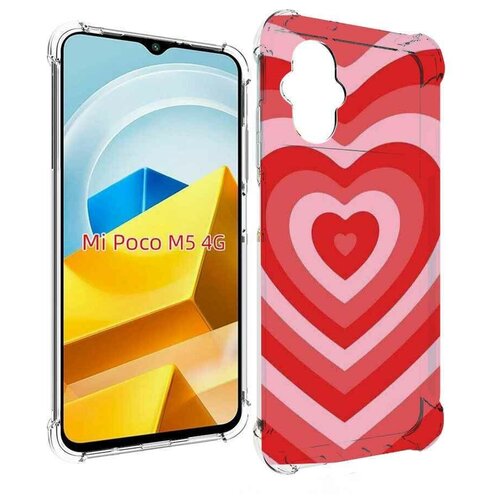 Чехол MyPads завораживающее сердце женский для Xiaomi Poco M5 задняя-панель-накладка-бампер