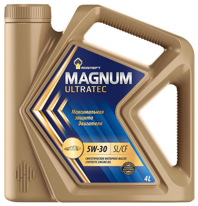 Синтетическое моторное масло Роснефть Magnum Ultratec 5W-30, 4 л