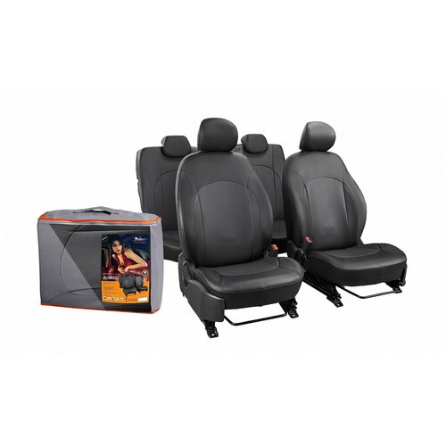 фото Чехлы для chevrolet cruze (09-) "alonso", 12 пред., задн.спин. 1/3, экокожа перф., черн. airline