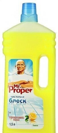 Mr. Proper Моющая жидкость для полов и стен Лимон, 1.5 л - фотография № 12