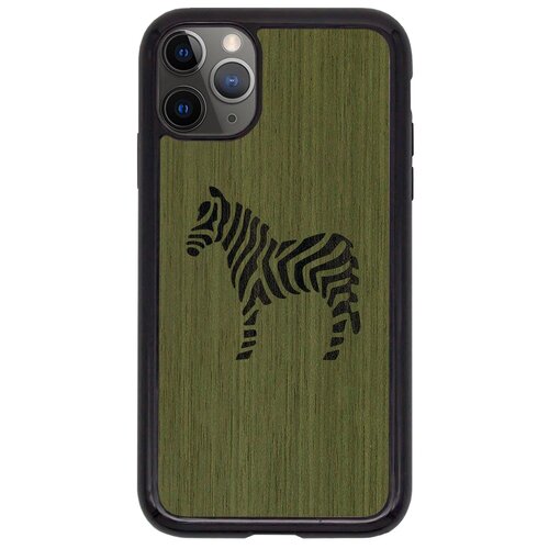 фото Чехол timber&cases для apple iphone 11 pro, tpu, wild collection - зебра (зеленый кото - эвкалипт) timber & cases