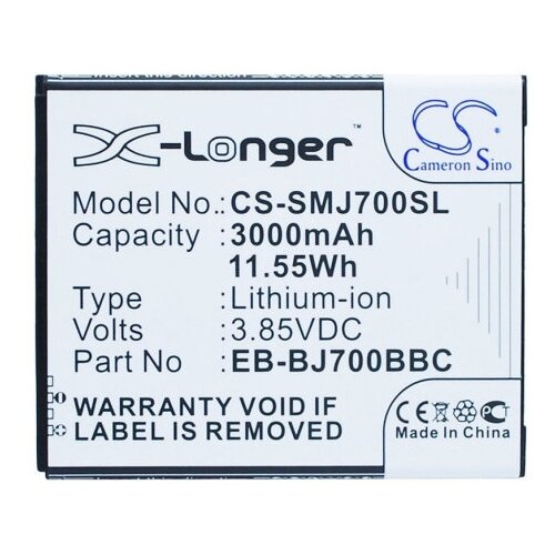 фото Аккумулятор cs-smj700sl eb-bj700bbc для samsung galaxy j7 sm-j700h 3.85v / 3000mah / 11.55wh cameron sino