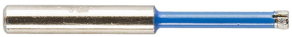 ЗУБР d 3 мм, P100, цилиндрический хвостовик Алмазное трубчатое сверло для дрели, Профессионал (29860-04)