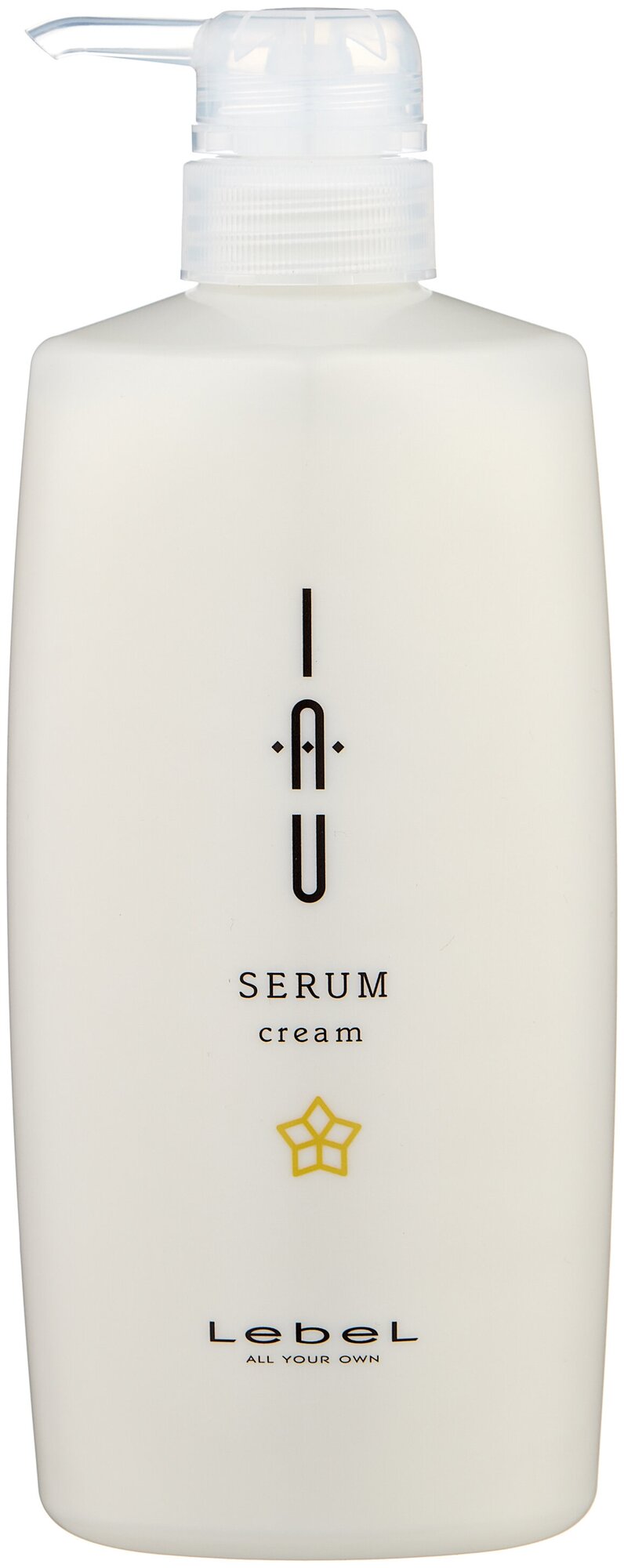 Lebel Cosmetics Аромакрем для волос IAU Serum Cream с дозатором, 600 мл, бутылка