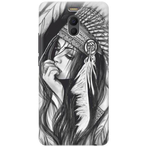 фото Cиликоновый чехол эскиз девушки на meizu m6 note / мейзу м6 ноут re:pa