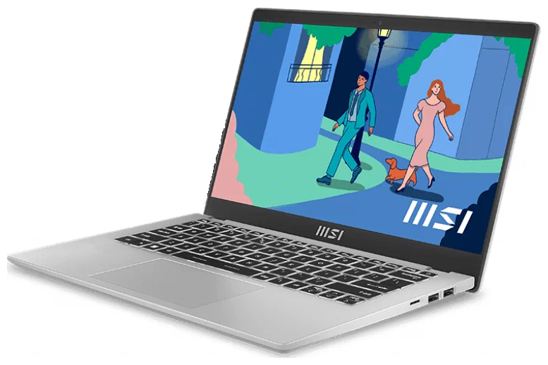 Ноутбук MSI Modern 14 C12M (9S7-14J111-240) 14" FHD/Core i5-1235U/8GB/512GB SSD/Iris Xe Gr/DOS/Urban Silver