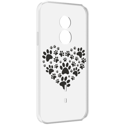 Чехол MyPads следы-в-сердечке для Doogee S51 задняя-панель-накладка-бампер чехол mypads следы в сердечке для iphone 14 pro max задняя панель накладка бампер