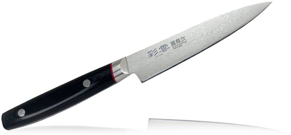 Нож Универсальный Kanetsugu Saiun Damascus, 9001, сталь VG-10, в картонной коробке, 120 мм 9001