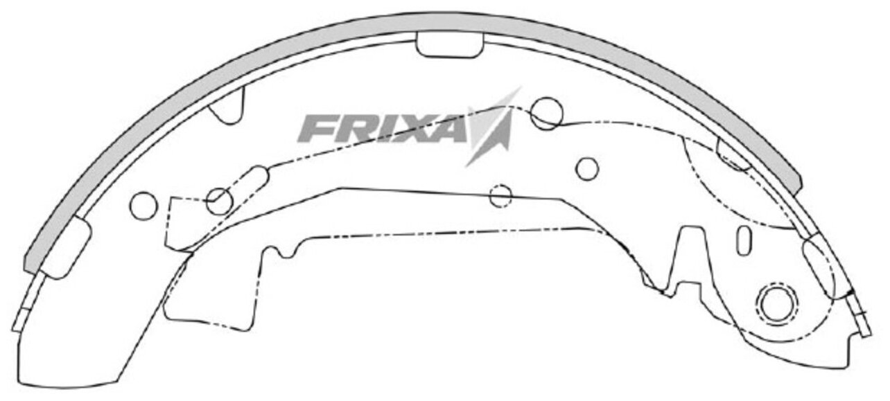 Колодки тормозные HYUNDAI Elantra XD (-00),Matrix (02-) задние барабанные (4шт.) FRIXA FLH02F