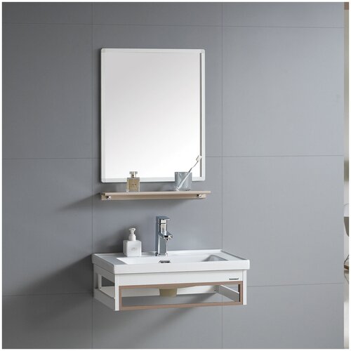 Комплект мебели для ванной River LAURA 605, белый/бежевый