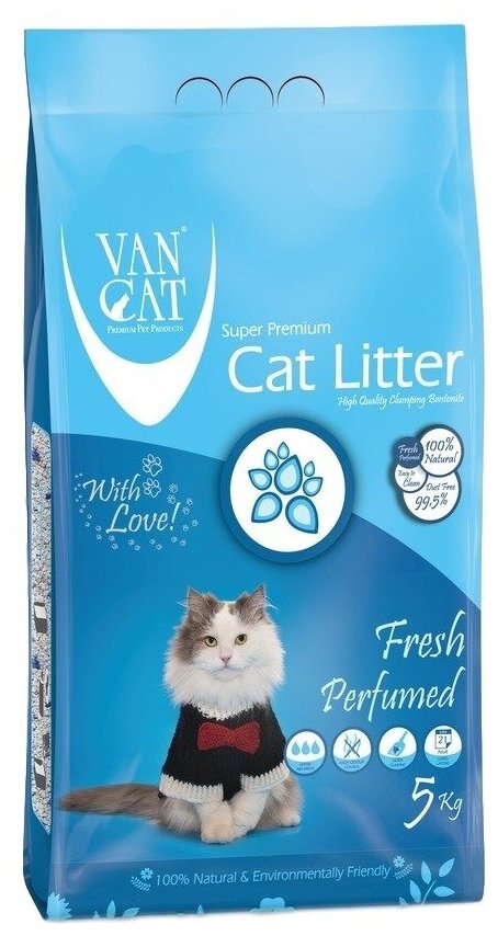 Комкующийся наполнитель Van Cat Fresh, 5л