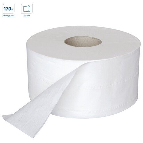 (T2) Бумага туалетная Office Professional, 2-х слойн, 170м/рул, белая (целлюлоза) [упаковка], набор 12 шт туалетная бумага officeclean аромат ромашки двухслойная 4 рул белый ромашка