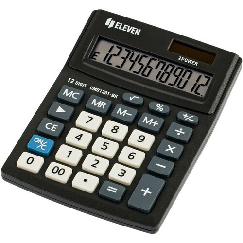 Калькулятор настольный Eleven Business Line CMB1201-BK, 12 разрядов, двойное питание, 102*137*31мм, черный, 339196