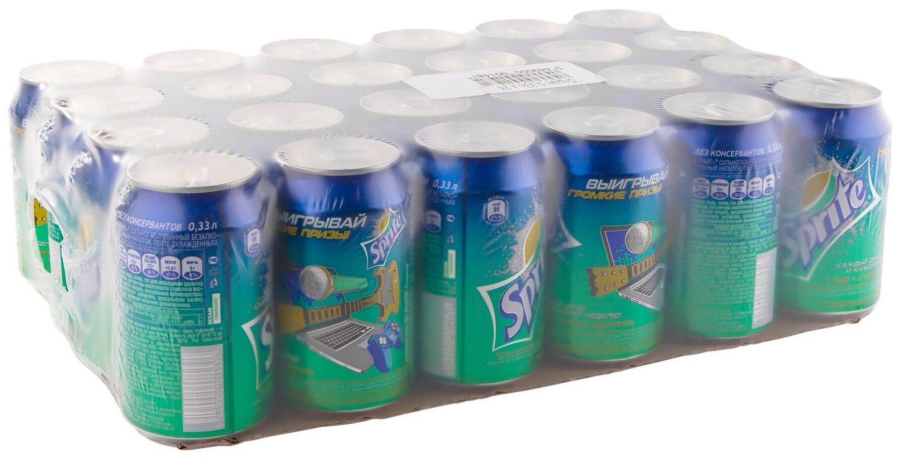 Газированный напиток Sprite, 0.33 л, 24 шт.