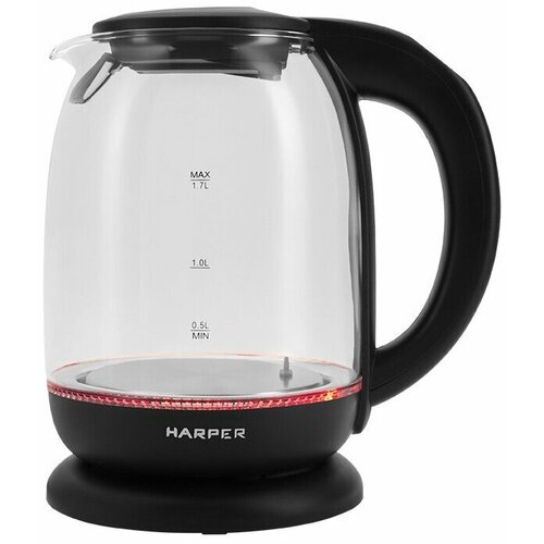 Электрочайник HARPER HWK-GD04 черный 619500₽