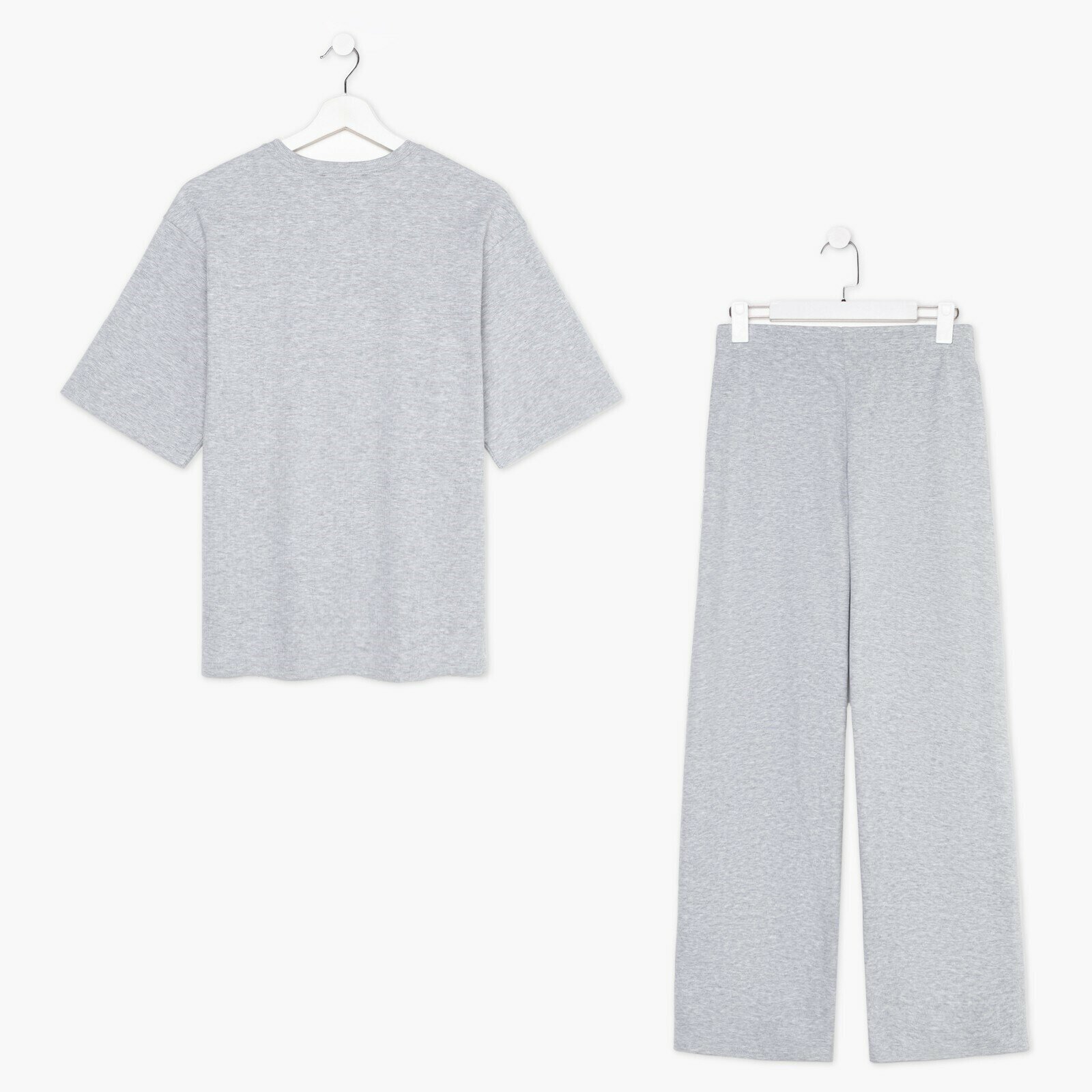 Комплект женский (футболка и брюки) KAFTAN "Basic" р. 44-46, серый - фотография № 6
