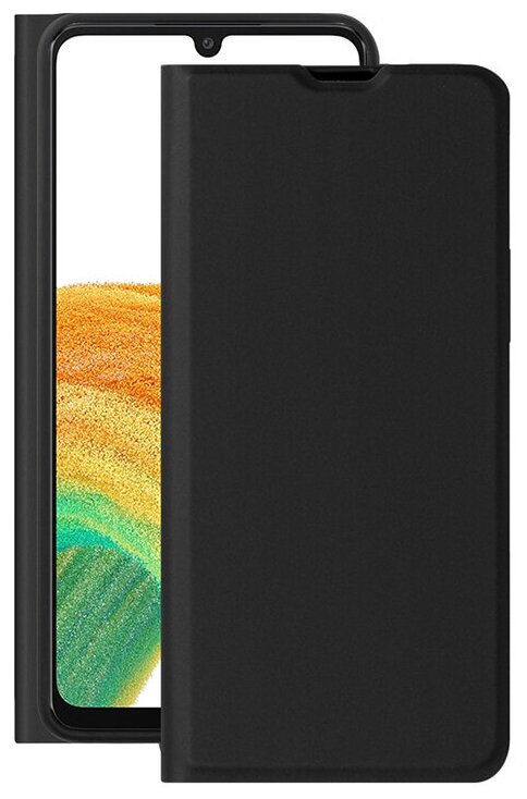 Чехол Deppa Book Cover Silk Pro для Galaxy A33, чёрный