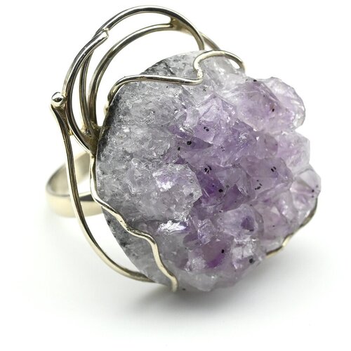 Кольцо Радуга Камня, аметист, размер 17, фиолетовый кольцо радуга камня аметист размер 18 фиолетовый