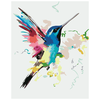Радужная колибри живопись на холсте 40х50 ( HS1229 ) - изображение