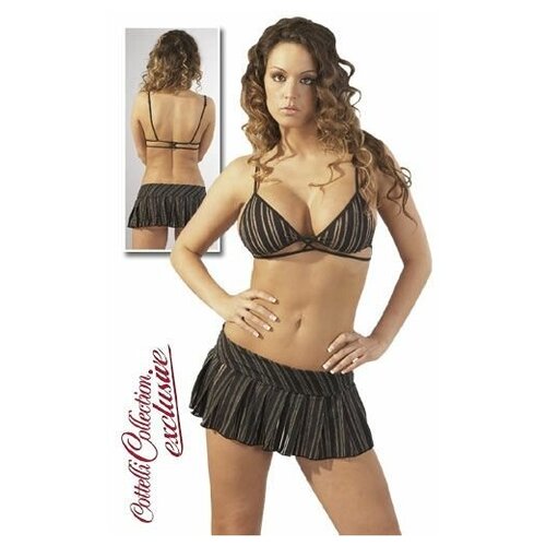 Мягкий бюстгальтер в тонкую полоску и плиссированная юбка от Cottelli Collection