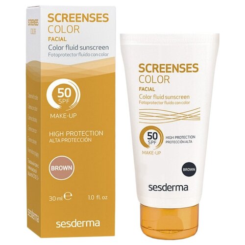 SesDerma Средство солнцезащитное тональное СЗФ 50 (Темный тон) SCREENSES COLOR