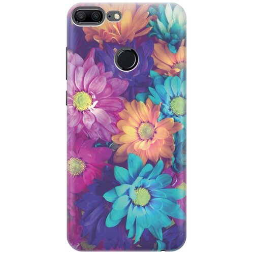 фото Gosso ультратонкий силиконовый чехол-накладка для honor 9 lite с принтом "много цветов"