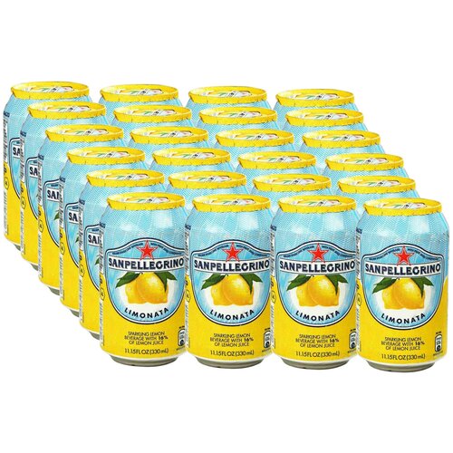 Газированный напиток Sanpellegrino Limonata Лимон, 0.33 л, металлическая банка, 24 шт.