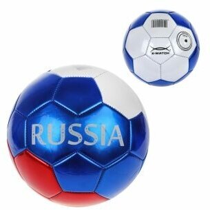 Мяч футбольный, однослойная PVC, металлик, 330-350 гр. X-Match 56489