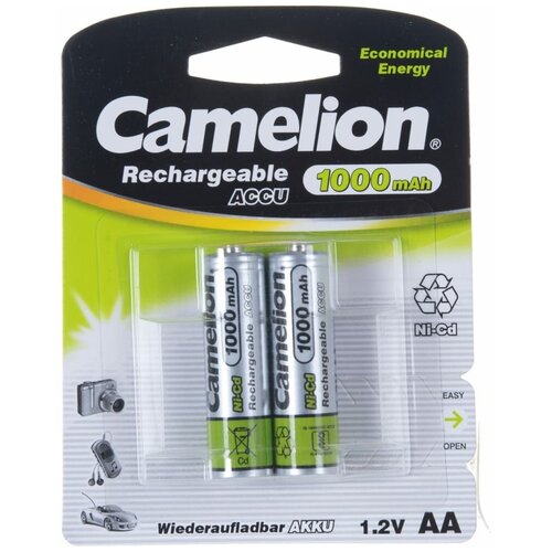 Аккумулятор 1.2В Camelion, AA-1000mAh Ni-Cd BL-2, 6181