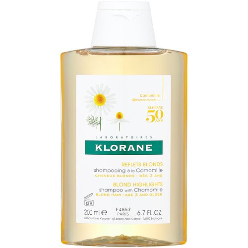 Klorane шампунь Blond Highlights with Сhamomile, 200 мл