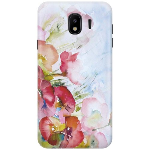 фото Gosso ультратонкий силиконовый чехол-накладка для samsung galaxy j4 (2018) с принтом "акварельные цветы"
