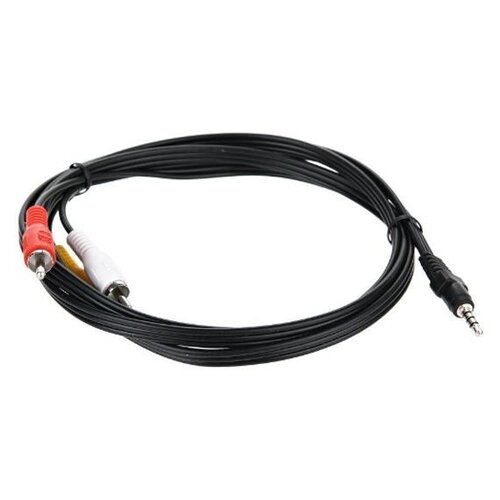 Кабель Telecom 3.5 Jack - 3хRCA (TAV4545), 1.5 м, 1 шт., черный соединительный кабель telecom 3xrca m 3xrca m 1 5m tav7150 1 5m