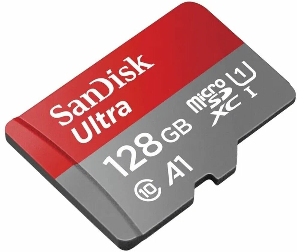 Карта памяти Micro SecureDigital 128Gb SanDisk Ultra microSDXC class 10 UHS-1 (SDSQUAB-128G-GN6MN) — фото 1