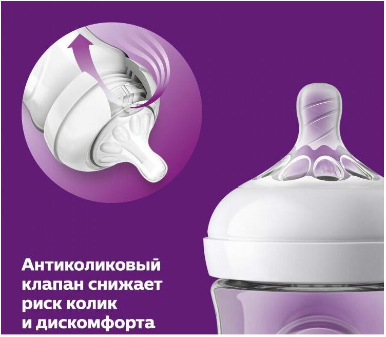 Бутылочка для кормления Philips Avent Natural, стеклянная, 120 мл (SCF051/17) - фото №20