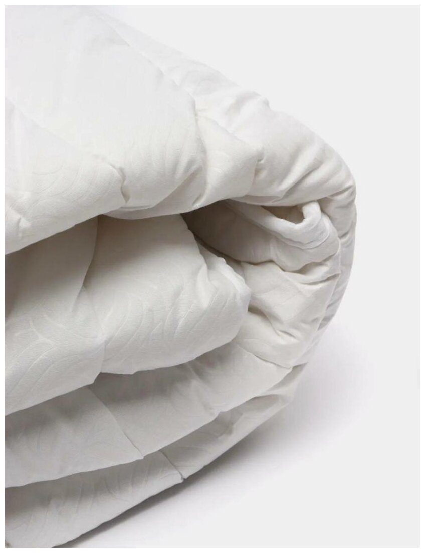 Одеяло гипоаллергенное всесезонное евро 200х220 см двуспальное Шелкопряд классическое белое на кровать 100% хлопок, текстиль для дома - фотография № 2