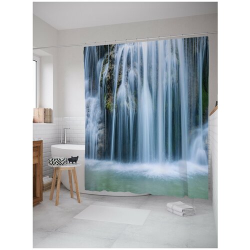 фото Штора для ванной joyarty природный душ 180х200 (sc-21829)