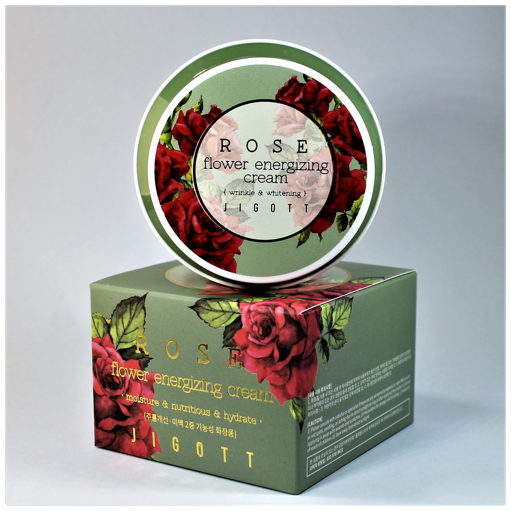 Отбеливающий крем против морщин с экстрактом розы Jigott Rose Flower Energizing Cream 100мл.