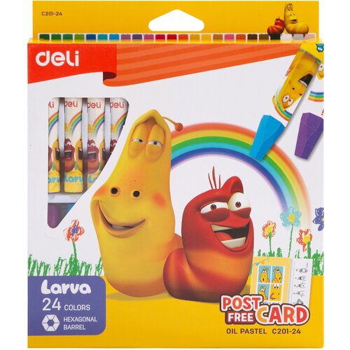 фото Масляная пастель deli larva ec201-24 24 цвета картонная коробка