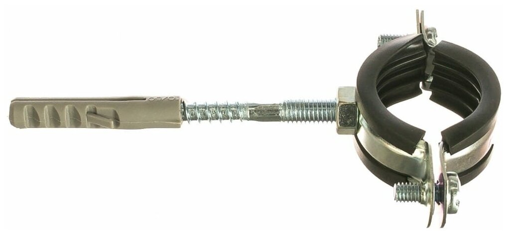 STOUT Хомут для труб комплект: хомут+шпилька шуруп +дюбель пластиковый 1"(32-37)