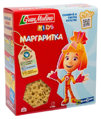 макароны Granmulino Kids с витаминами маргаритка (картон) 300 г