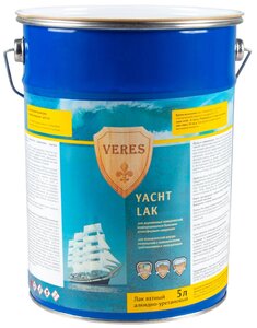 Лак яхтный Veres, алкидно-уретановый, матовый, 0,9 л