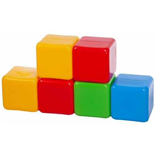 Набор Юг-Пласт Кубики ХL (6 деталей) набор юг пласт кубики хl азбука 10 деталей